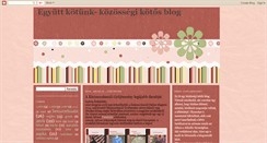 Desktop Screenshot of egyuttkotunk.blogspot.com