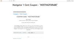 Desktop Screenshot of hostgatoronecentcoupon.blogspot.com