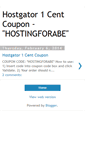 Mobile Screenshot of hostgatoronecentcoupon.blogspot.com