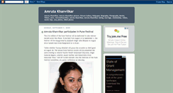 Desktop Screenshot of amrutakhanvilkar.blogspot.com