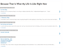 Tablet Screenshot of becausethatiswhatmylifeislikerightnow.blogspot.com