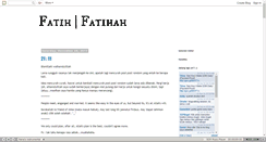 Desktop Screenshot of fatihfatihah.blogspot.com