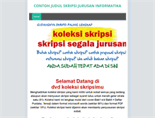 Tablet Screenshot of contohskripsiinformatika.blogspot.com