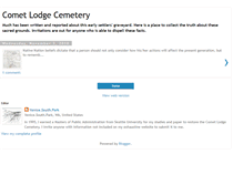 Tablet Screenshot of cometlodgecemetery.blogspot.com