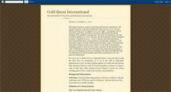 Desktop Screenshot of gold-questinternational.blogspot.com