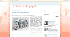 Desktop Screenshot of bibliotecadepapel.blogspot.com