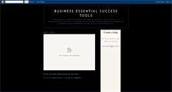 Desktop Screenshot of businessessentialsuccesstools.blogspot.com