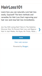 Mobile Screenshot of hairloss101tips.blogspot.com