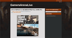 Desktop Screenshot of gamersarenalive.blogspot.com