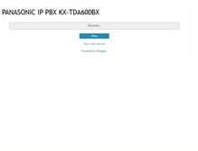 Tablet Screenshot of kx-tda600bx.blogspot.com