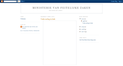 Desktop Screenshot of ministerievanfeitelijkezaken.blogspot.com