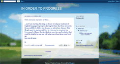 Desktop Screenshot of inordertoprogress.blogspot.com