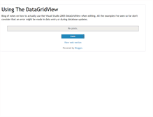 Tablet Screenshot of datagridview.blogspot.com