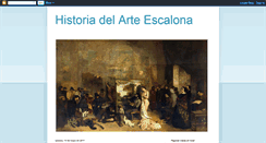 Desktop Screenshot of historiadelarteescalona.blogspot.com