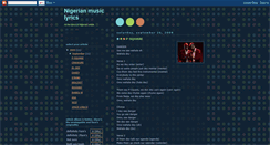 Desktop Screenshot of nigerianlyrics.blogspot.com