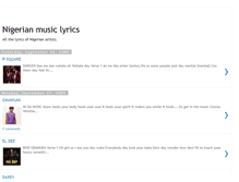 Tablet Screenshot of nigerianlyrics.blogspot.com