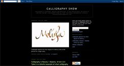 Desktop Screenshot of calligraphyshow.blogspot.com