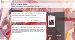 Desktop Screenshot of mikelovenotwar.blogspot.com