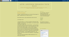 Desktop Screenshot of anotherfreakintechblog.blogspot.com