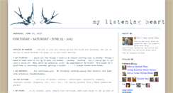 Desktop Screenshot of mylisteningheart.blogspot.com