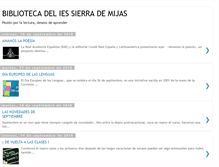 Tablet Screenshot of bibliotecadeliessierrademijas.blogspot.com