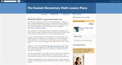 Desktop Screenshot of easiestelementarymathlessonplans.blogspot.com