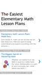 Mobile Screenshot of easiestelementarymathlessonplans.blogspot.com