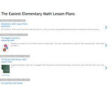 Tablet Screenshot of easiestelementarymathlessonplans.blogspot.com