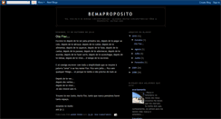 Desktop Screenshot of bemaproposito.blogspot.com