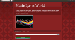 Desktop Screenshot of lyricssworld.blogspot.com