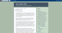 Desktop Screenshot of by-any-other-word.blogspot.com