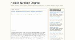 Desktop Screenshot of holisticnutritiondegree.blogspot.com