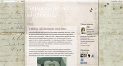 Desktop Screenshot of hiljaisuustaynna.blogspot.com