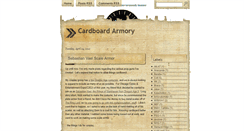 Desktop Screenshot of cardboardarmory.blogspot.com