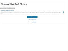 Tablet Screenshot of closeoutbaseballgloves.blogspot.com