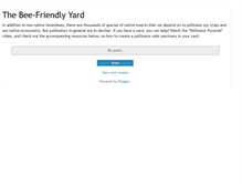 Tablet Screenshot of bee-friendly-yard.blogspot.com