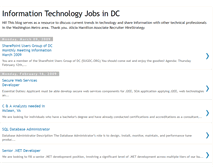 Tablet Screenshot of itjobsindc.blogspot.com