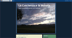 Desktop Screenshot of lacoscienzaelamoneta.blogspot.com