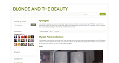 Desktop Screenshot of blondeandthebeauty.blogspot.com