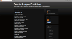 Desktop Screenshot of premierleagueprediction.blogspot.com