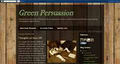 Desktop Screenshot of greenpersuasion.blogspot.com