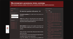 Desktop Screenshot of hr-interviews-questions-answers.blogspot.com