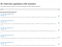 Tablet Screenshot of hr-interviews-questions-answers.blogspot.com
