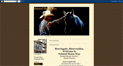 Desktop Screenshot of natural-horseway.blogspot.com