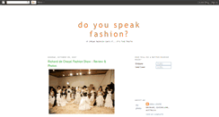 Desktop Screenshot of doyouspeakfashion.blogspot.com