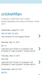 Mobile Screenshot of cricket4fan.blogspot.com