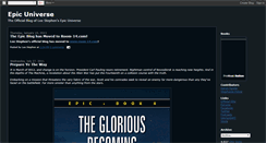 Desktop Screenshot of epicuniverse.blogspot.com
