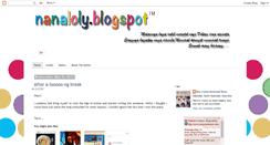 Desktop Screenshot of nanaloly.blogspot.com