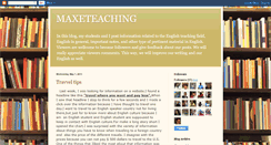 Desktop Screenshot of maxeteaching.blogspot.com