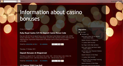 Desktop Screenshot of informationaboutcasinobonuses.blogspot.com